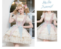 Sweet Lolita Dress Ruffled Sleeveless Circus Costume for Women ~ Star & Moon's Journey