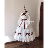 Rose Girl ~ Classic Lolita White Skirt / Long Sleeve Blouse by Dawn and Morning Dew