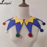 Colorful Clown Collar Halloween Detachable Collar Circus Cosplay Accessories