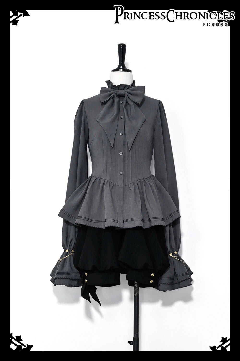 Ouji Lolita Gothic Hooded Rabbit Ear Cape / Short Pants