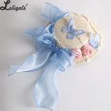 Sweet Lolita Top Hat Bow Doll Hair Clips Butterfly Rosette Punkish Hair Accessories