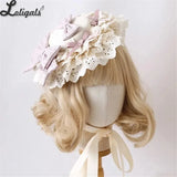 Lolita Sweet Mini Hat Hair Clip Cute Fascinator Party Hat