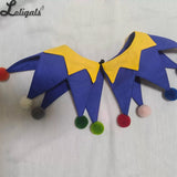 Colorful Clown Collar Halloween Detachable Collar Circus Cosplay Accessories