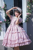 Sweet Lolita OP Dress Country Style Short Sleeve Casual Summer Dress ~ Blooming Irises
