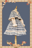 Sweet Checkered Lolita High Waist Skirt / Sailor Collar Cape for Women ~ The Summer Dawn by Infanta
