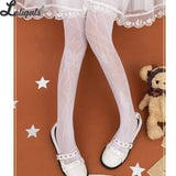 Gothic Mesh Pantyhose Spider & Butterfly Pattern Sheer Summer Lolita Tights for Women