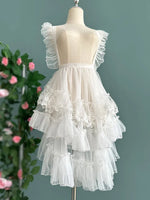 Royal Style Lolita Mesh Apron Ruffled Sheer Cover up Dress