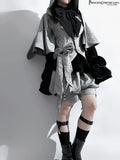 Pre-order Ouji Lolita Hooded Cloak Cape / Short Pants / Vest / Shirt by Princess Chronicles ~ Gray Rabbit in Moonlight