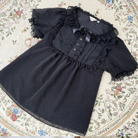 Short Sleeve Lolita Blouse Chiffon Top for Summer