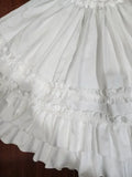 Cotton Half Slip Underskirt Sweet Vintage A line Skirt Extender with Rosette Ruffles Customizable