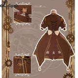 Steampunk Costume Vintage Short Sleeve Lolita Dress Asymmetrical Dresses Bear Detective by Ocelot