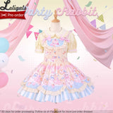 Pre-order Cute Lolita JSK Dress Sweet Printed Party Dress by Mewroco ~ Party Rabbit