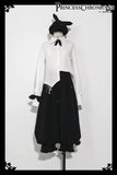 Retro Black Ouji Outfit Sweet Vest / Long Sleeve Shirt / Cropped Harem Pants by Princess Chronicles~ Secret Morning Post