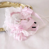 Pink Silk Satin Lolita Top Hat Hair Clips W. Bow