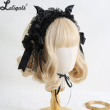Gothic Lolita Headband Devil Wings Halloween Hair Accessories Cosplay Headpiece