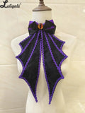 Gothic Bat Wings Jabot Collar Lolita Halloween Bow Tie Cosplay Neck Accessories
