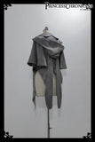 Pre-order Ouji Lolita Hooded Cloak Cape / Short Pants / Vest / Shirt by Princess Chronicles ~ Gray Rabbit in Moonlight
