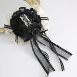 Sweet Maid Headband Black and Beige Elegant Classical KC Hair Accessories Doll Style Headband Top Hat ~ Seventh Night Chapter