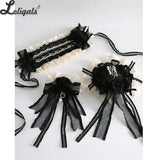 Sweet Maid Headband Black and Beige Elegant Classical KC Hair Accessories Doll Style Headband Top Hat ~ Seventh Night Chapter