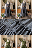 Classic Sleeveless Double Breasted Long Sweet Retro Striped Lolita Casual Party JSK Dresses ~ Little Manor