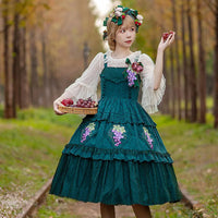 Grape Manor ~ Sweet Lolita JSK Dress Country Style Cotton Dress by Infanta