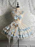 Pre-order Vintage Chinese Style Lolita JSK Dress Jacquard Layered Party Dress by Alice Girl ~ Mountain & Sea View
