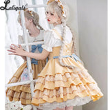 Sweet Lolita Dress Tiered Casual JSK Dresses by Ocelot ~ Bear Loves Cheese