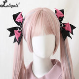 Gothic Wings Hair Clips Lolita Double Ponytail Hair Accessories