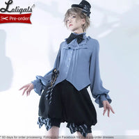 Ouji Lolita Outfit Cool Boy Style Prince Hooded Vest/ Shorts/ Long Sleeve Shirt by Princess Chronicles ~ Narrative Guideline