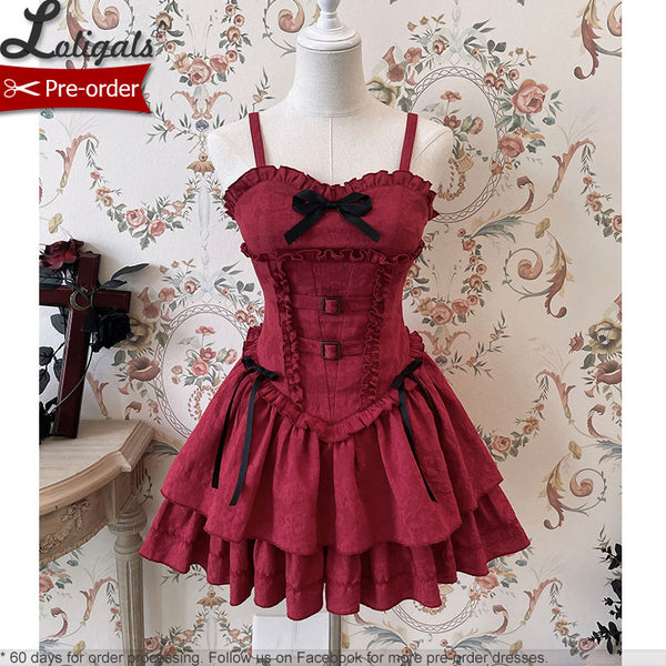 The Hunter ~ Gothic Lolita JSK Dress Mini Corset Dress by Alice Girl ~ Pre-order