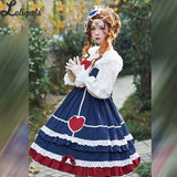 Little Pudding ~ Classic Lolita JSK Dress Cotton Midi Party Dress