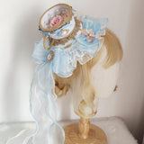 Rococo Mini Top Hat Lolita Hair Clip with Bow