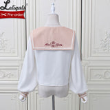 Days in London ~ Sailor Collar Long Sleeve Lolita Blouse by Alice Girl ~ Pre-order