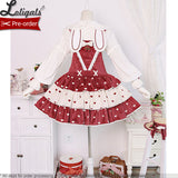 Strawberry & Rabbit ~ Sweet Lolita Salopette Dress by Alice Girl ~ Pre-order