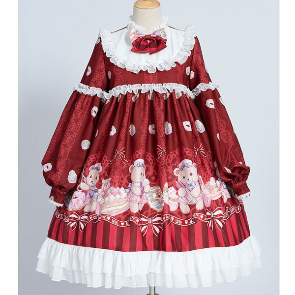 Nurse Bear ~ Sweet Long Sleeve Lolita Dress by OCELOT