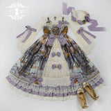 Dusk of the Gods ~ Vintage Lolita Ruffled Open Front JSK Dress by Miss Point ~ Custom Tailored