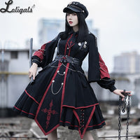 Military Officer ~ Gothic Military Uniform Vintage Long Sleeve Lolita Dress Full Set