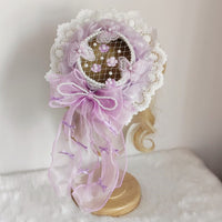 Sweet Mini Net Top Hat Lace Fascinator Hair Clip with Bow