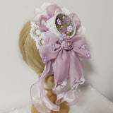 Sweet Mini Net Top Hat Lolita Fascinator Hair Clip with Bow