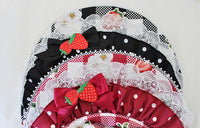 Strawberry & Plaid ~ Sweet Lolita Bonnet Hat by Alice Girl ~ Pre-order