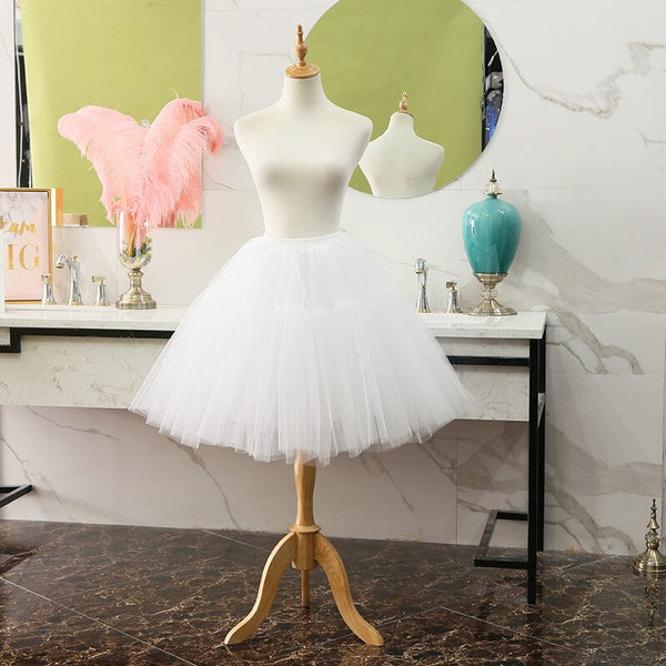 Puffy Tutu Petticoat 55cm Mesh Hoopless Lolita Underskirt