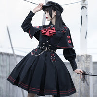 Military Officer ~ Cool Lolita JK Uniform Skirt and Shirt Set by YLF