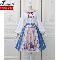Days in London ~ Sailor Collar Long Sleeve Lolita Blouse by Alice Girl ~ Pre-order