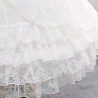 Super Puffy Adjustable Lolita Petticoat A line Ruffled Underskirt with Bow