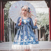Shadow under the Moon ~ Vintage Long Sleeve Qi Dress