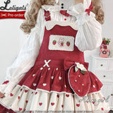 Strawberry & Rabbit ~ Lovely Long Sleeve Lolita Blouse by Alice Girl ~ Pre-order
