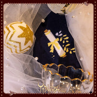 Festival Lantern ~ Sweet Lolita Knitted Stockings Thigh High Socks