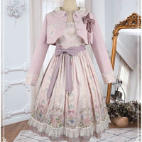 Flower Wall ~ Sweet Casual Lolita Dress Printed Midi Dress by YLF
