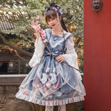 The Moonlight ~ Vintage Chinese Style Lolita Dress Cold Shoulder Dress by Yomi
