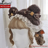 Navy Bear ~ Lovely Lolita Hairband Cute KC by Alice Girl ~ Alice Girl
